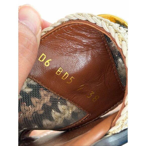 Valentino Garavani Slide Crochet Sandal Ivory Multi Size 8US 38EU Open Toe $980 - Picture 7 of 10